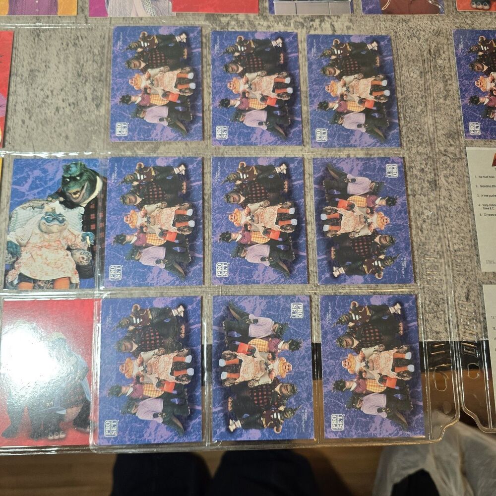 1992 Pro Set Dinosaurs Full Set 1-50 Plus 10 Puzzle Cards And 5 Trivia Cards - Picture 7 of 10